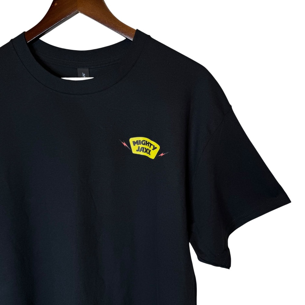 Mighty Jaxx Shirt Spray Paint Tee Black Unisex Heavy Cotton size Large - Picture 4 of 5